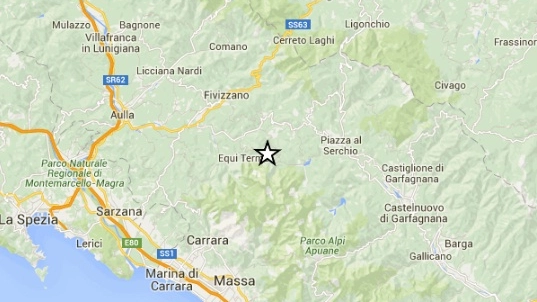 Terremoto, scossa 3.1 in zona Minucciano