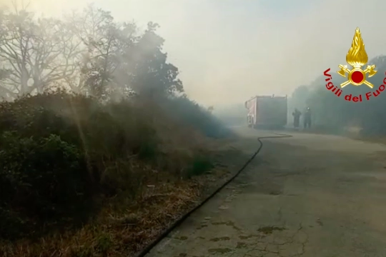 L'intervento dei vigili del fuoco