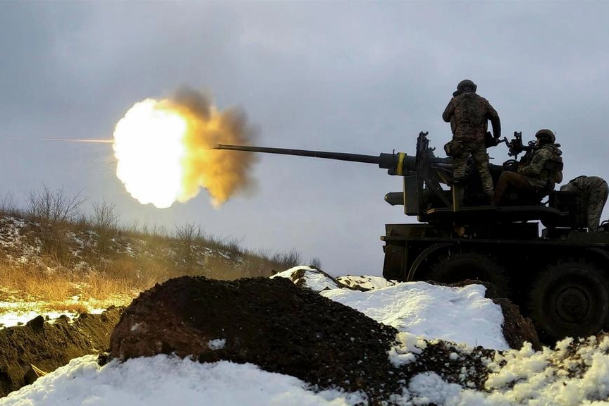 Guerra in Ucraina, soldati di Kiev vicino a Bakhmut (Ansa)