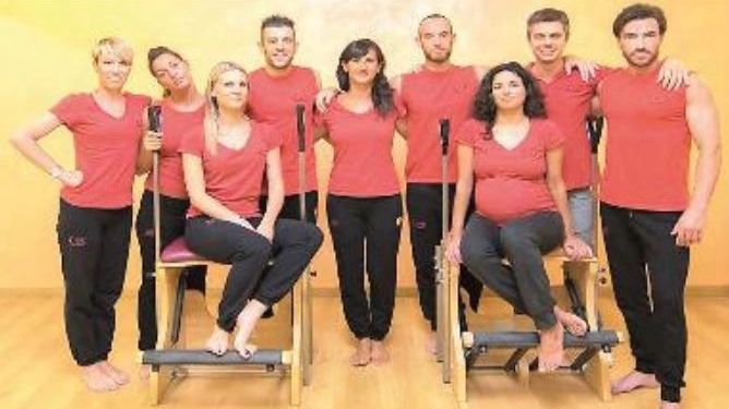 Alcuni istruttori dello Studio Zen pilates di via Campo d’Appio