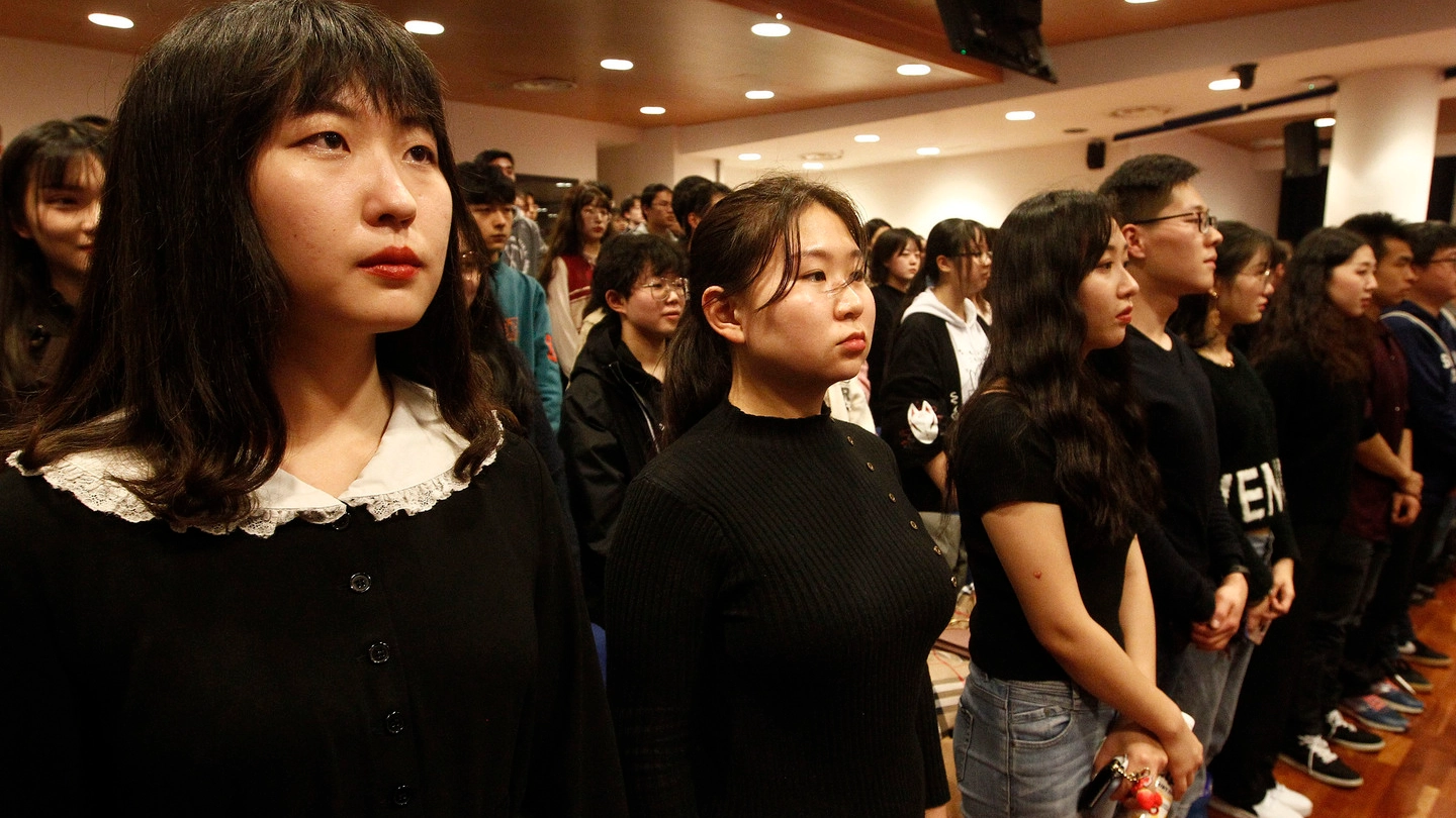 Studenti cinesi all’apertura dell’anno accademico 