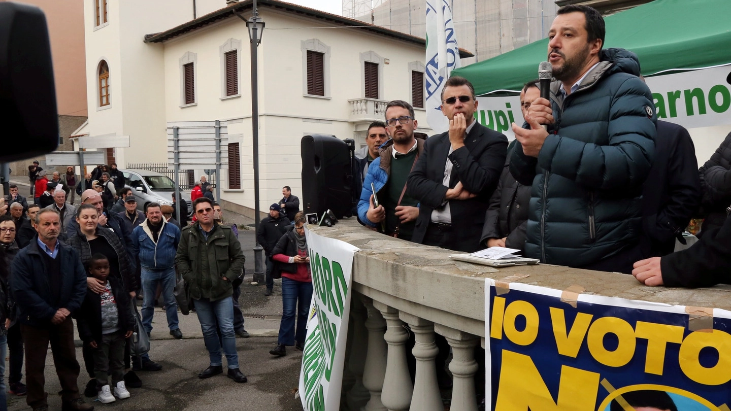 Matteo Salvini l’altro giorno ha voluto tenere un comizio  a Rignano sull’Arno, paese natale di Matteo Renzi