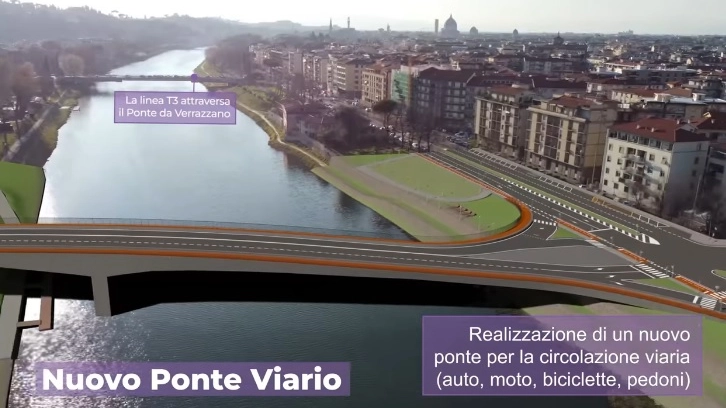 Il nuovo ponte sull'Arno