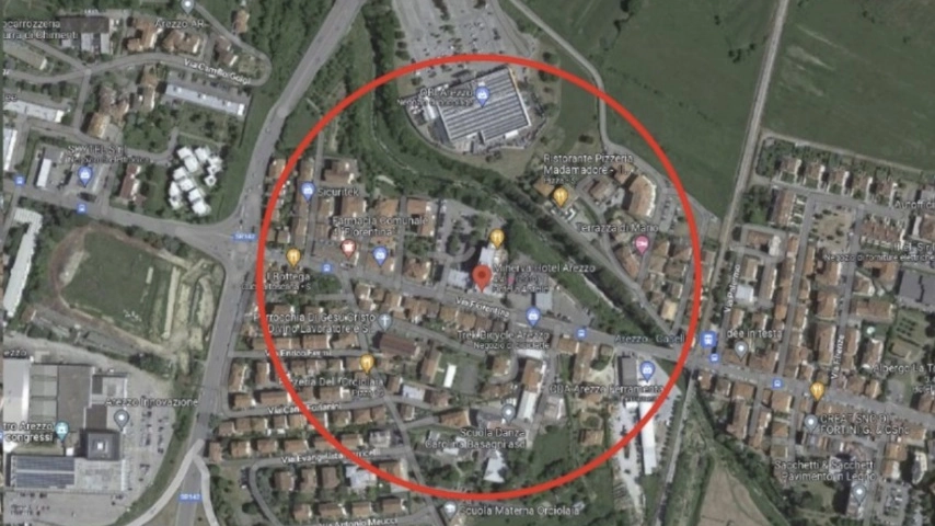 Area intorno all'ospedale Area intorno all'ospedale