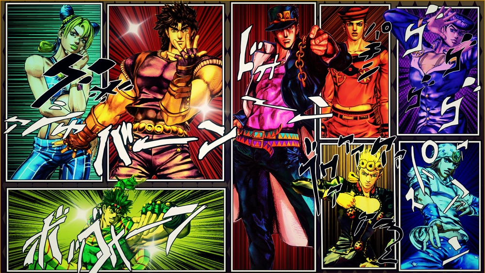 Un wallpaper con i personaggi di JoJo – Foto: Shueisha