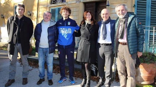 Bellandi, Fanucci e il vicequestore Ferasin durante un sopralluogo all'ex casa di riposo