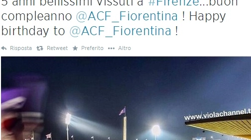 Gli auguri di Jovetic per il compleanno della Fiorentina
