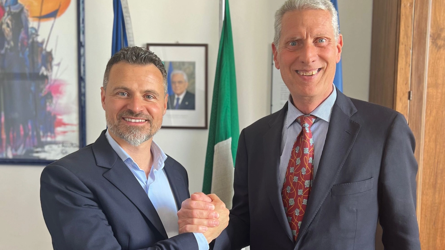 Il sindaco ripolese Francesco Casini e il presidente dell'Alta Scuola Franco Baccani Il sindaco ripolese Francesco Casini e il presidente dell'Alta Scuola Franco Baccani