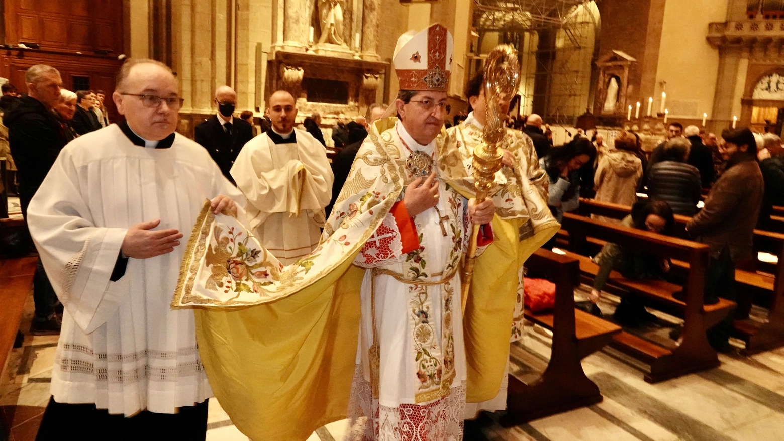 La cerimonia in cattedrale (foto Gianluca Moggi/New Press Photo)