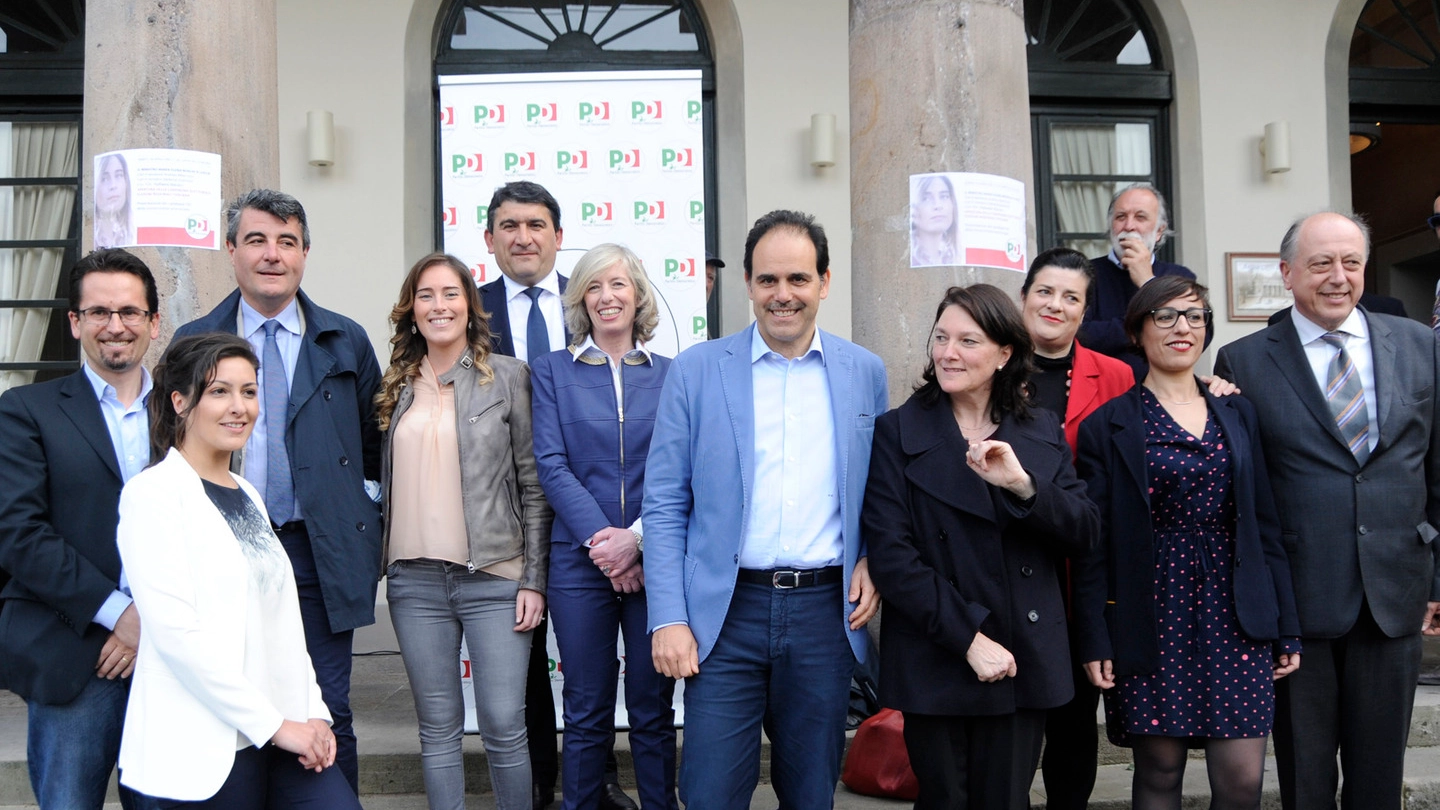 I ministri Boschi  e Giannini insieme ai candidati alle regionali