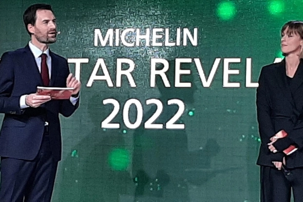 Federica Pellegrini alla presentazione delle stelle Michelin 2022 (Ansa)