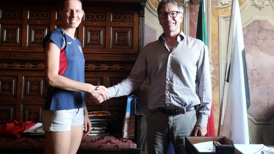Elena Vallortigara incontra il sindaco di Siena De Mossi