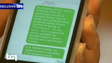 Uno degli sms inviati dalla compagna di Pino Daniele al cardiologo