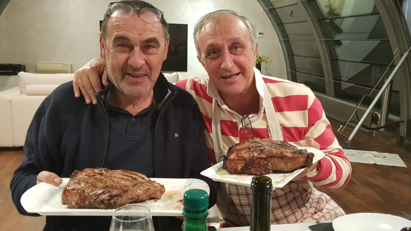 Sarri e Virgili insieme con la "fiorentina". Per ora con la bistecca, in futuro chissà...
