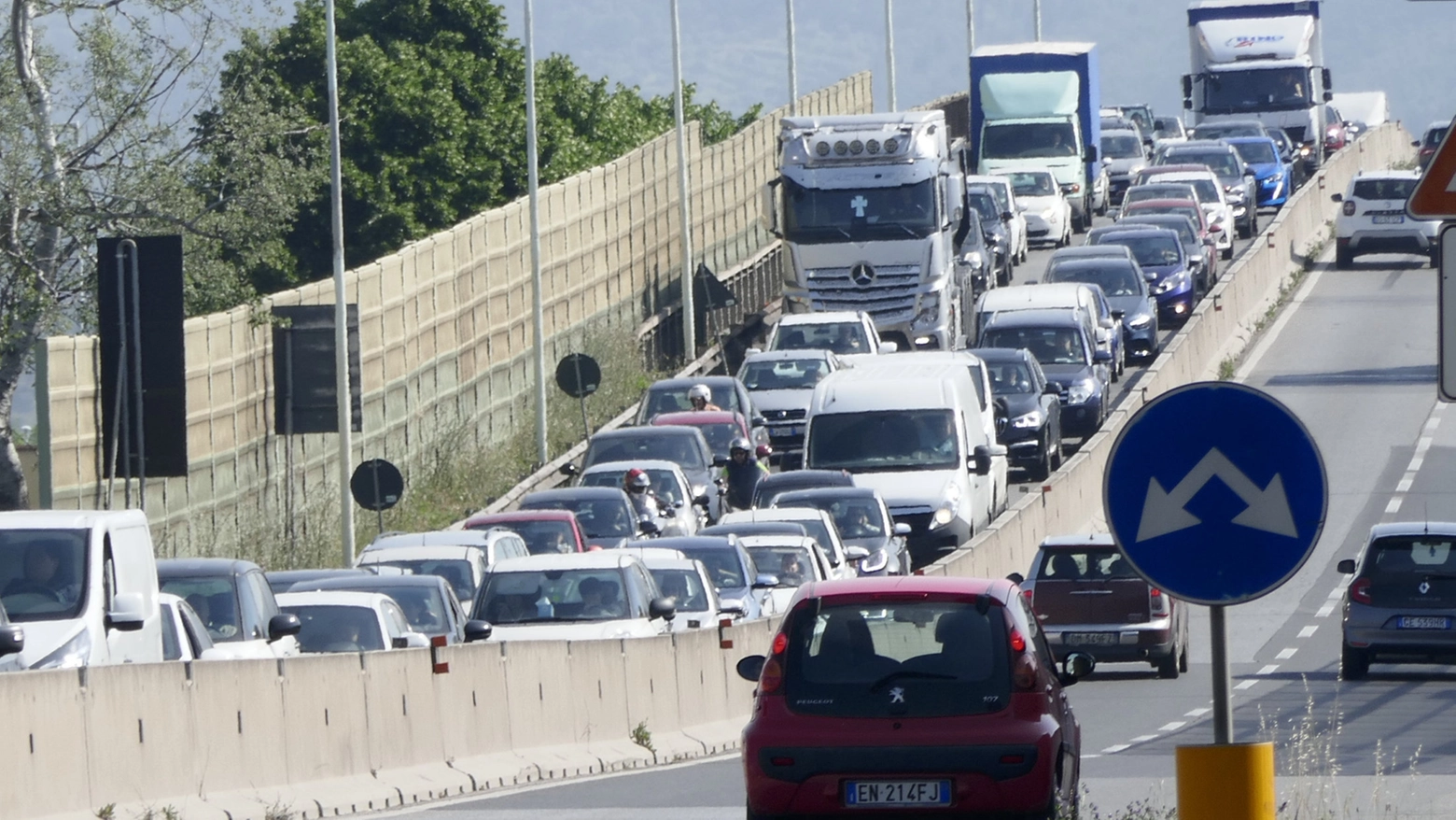 traffico lavori tangenziale