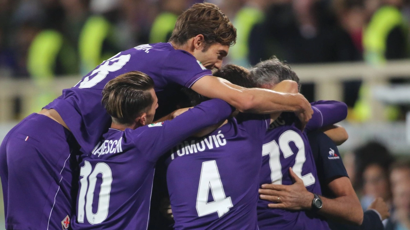 Fiorentina-Atalanta, esultanza per il gol di Ilicic