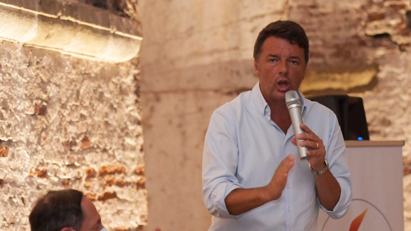 Matteo Renzi, alla presentazione della lista di "Italia Viva" (Foto Alcide)