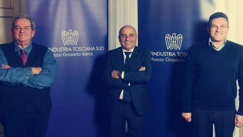 Fabrizio Bernini, al centro, insieme a Landi e Pacini