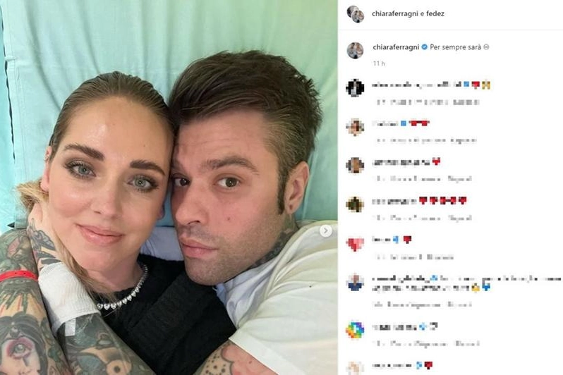 Fedez e Chiara Ferragni in ospedale