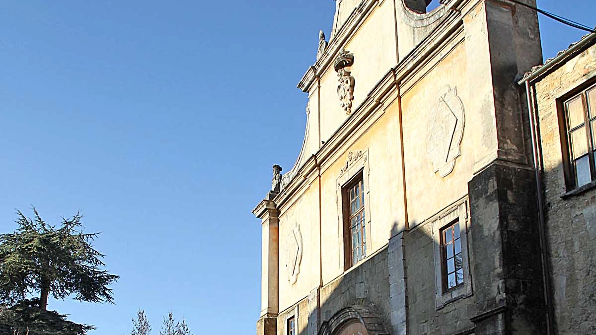 La chiesa di Sant' Agostino prima dei lavori di restauro