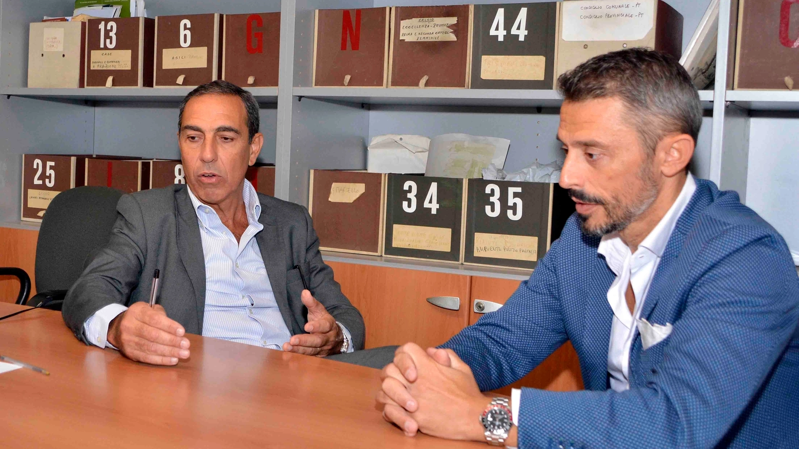 Da sinistra Francesco Napoli e Paolo Salvadori del Gruppo Giusti (Foto Quartieri)