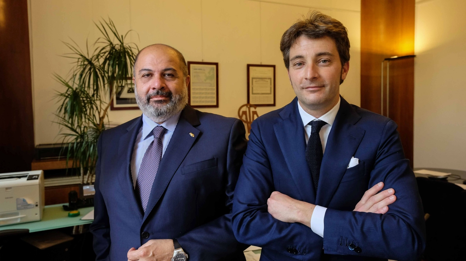 Il presidente Lorenzo Petretto (a destra) e il direttore Italo Romano