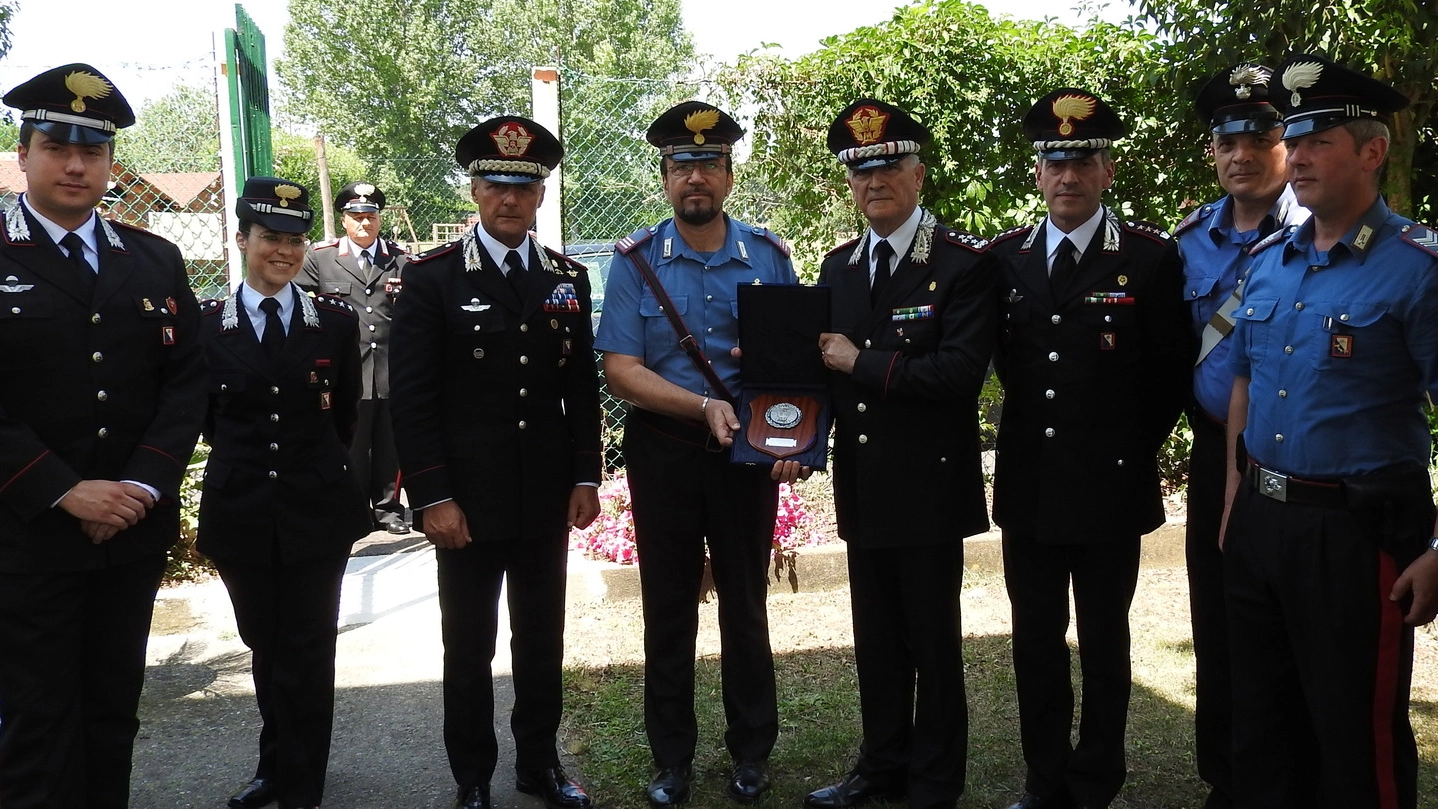 La squadra pisana con il comandante generale dell’Arma dei carabinieri, generale Tullio Del Sette