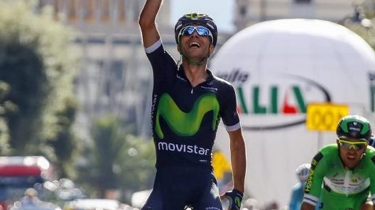 L’arrivo del 2016 in viale Verdi a Montecatini, con la vittoria conquistata da  Giovanni Visconti 