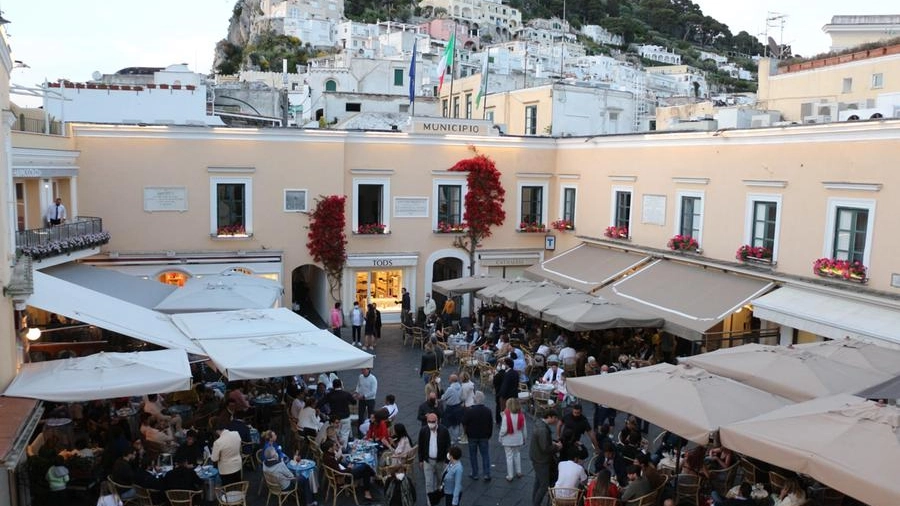 La celebre Piazzetta di Capri