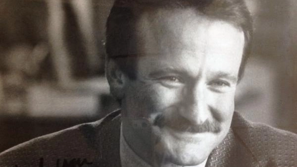 L'immagine di Robin Williams autografata dall'attore per Leonardo Pieraccioni (da Twitter)