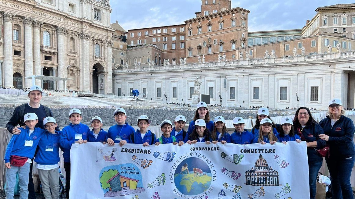 Incontro con Papa Francesco per i bimbi della scuola di Piuvica Incontro con Papa Francesco per i bimbi della scuola di Piuvica