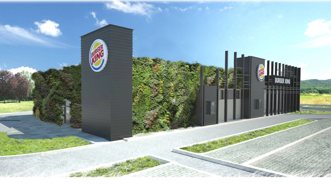 Un'immagine del progetto del nuovo Burger King