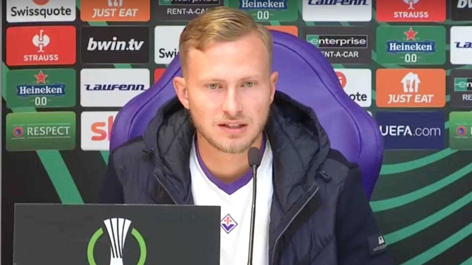 Antonin Barak alla vigilia di Fiorentina-Sivasspor Antonin Barak alla vigilia di Fiorentina-Sivasspor