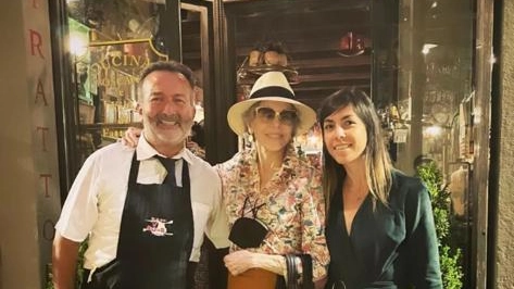 Jane Fonda a Firenze a cena ai 13 gobbi
