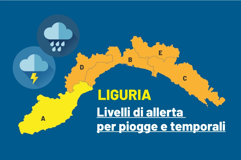 Scatta l'allerta meteo in Liguria martedì 24 ottobre