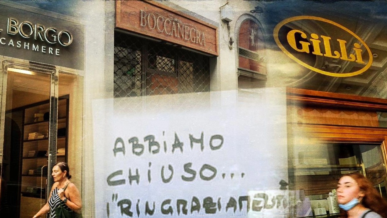 Diversi i negozi che per il momento restano chiusi a Firenze