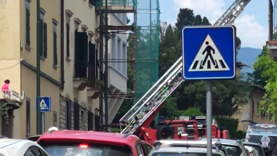 I vigili del fuoco sul posto