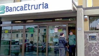 La filiale della Banca Etruria di Empoli. Foto Gianni Nucci/Fotocronache Germogli