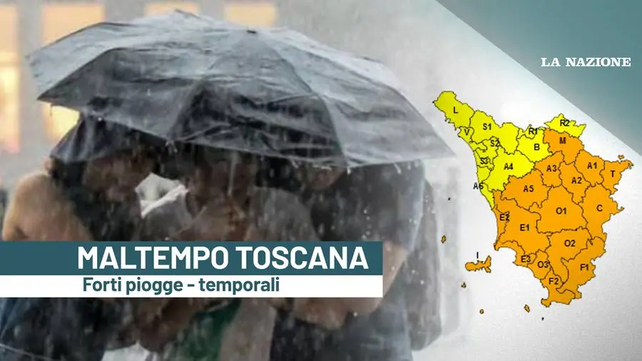 Meteo, l'allerta è arancione per oltre mezza Toscana