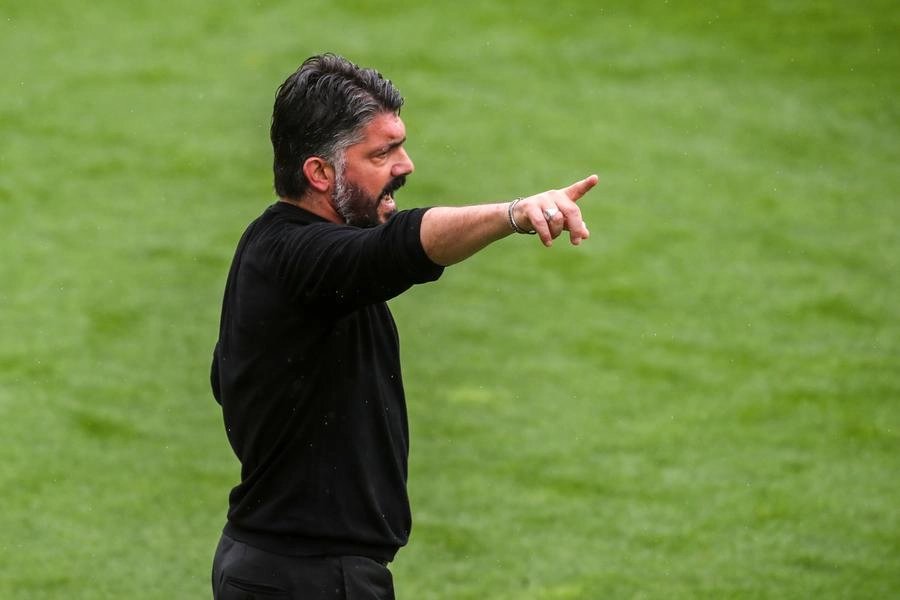 La grinta di Rino Gattuso durante Fiorentina-Napoli (Germogli)