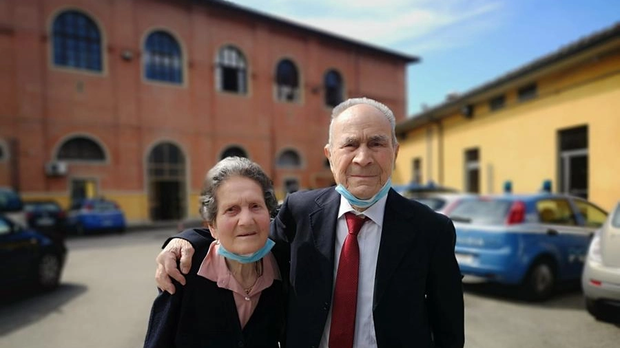 Il cavalier Bruno Faggioli con la moglie Leda