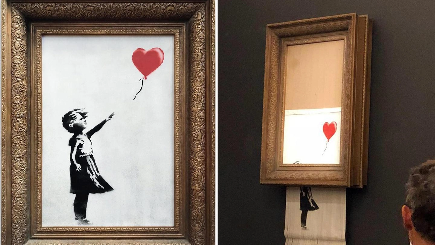 L'opera più famosa di Banksy: si è autodistrutta durante un'asta