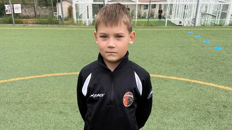 Ecco il piccolo Daniel al debutto con la scuola calcio della Lucchese ‘Piccoli Amici'