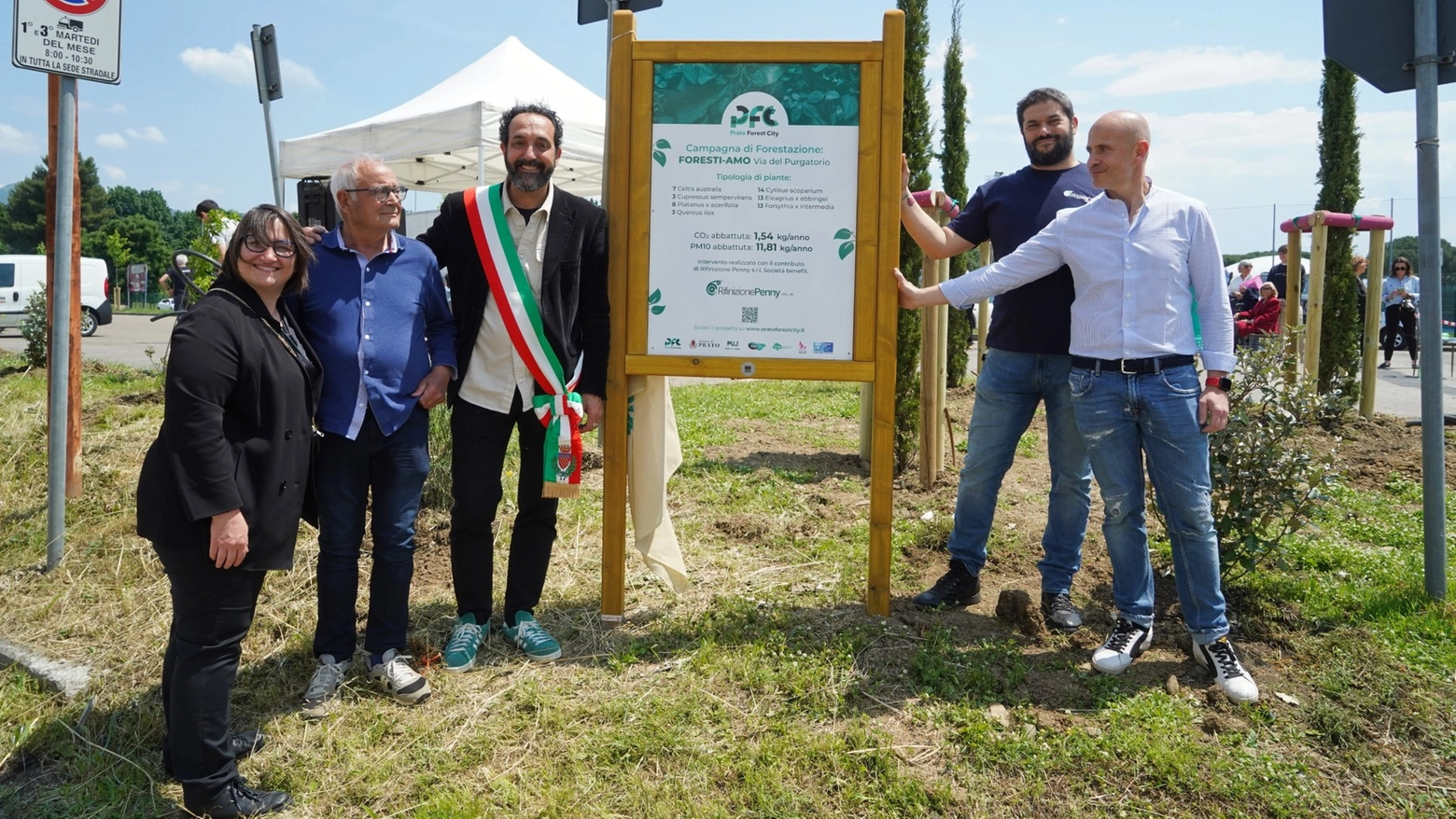 L'inaugurazione in via del Purgatorio