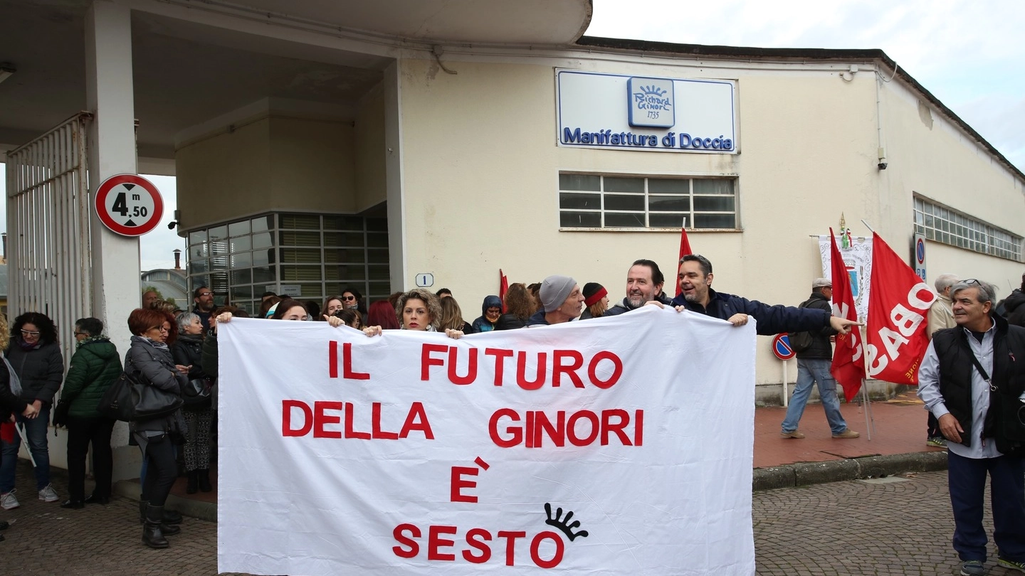 Proteste dei lavoratori della Richard Ginori