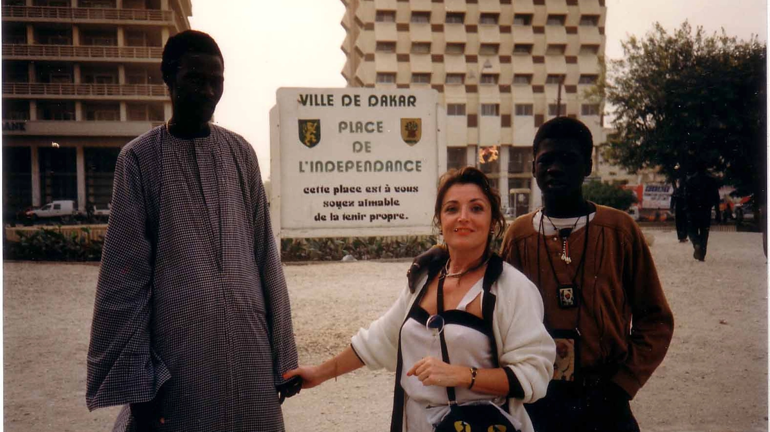 Paola Giusti in un viaggio in Senegal.