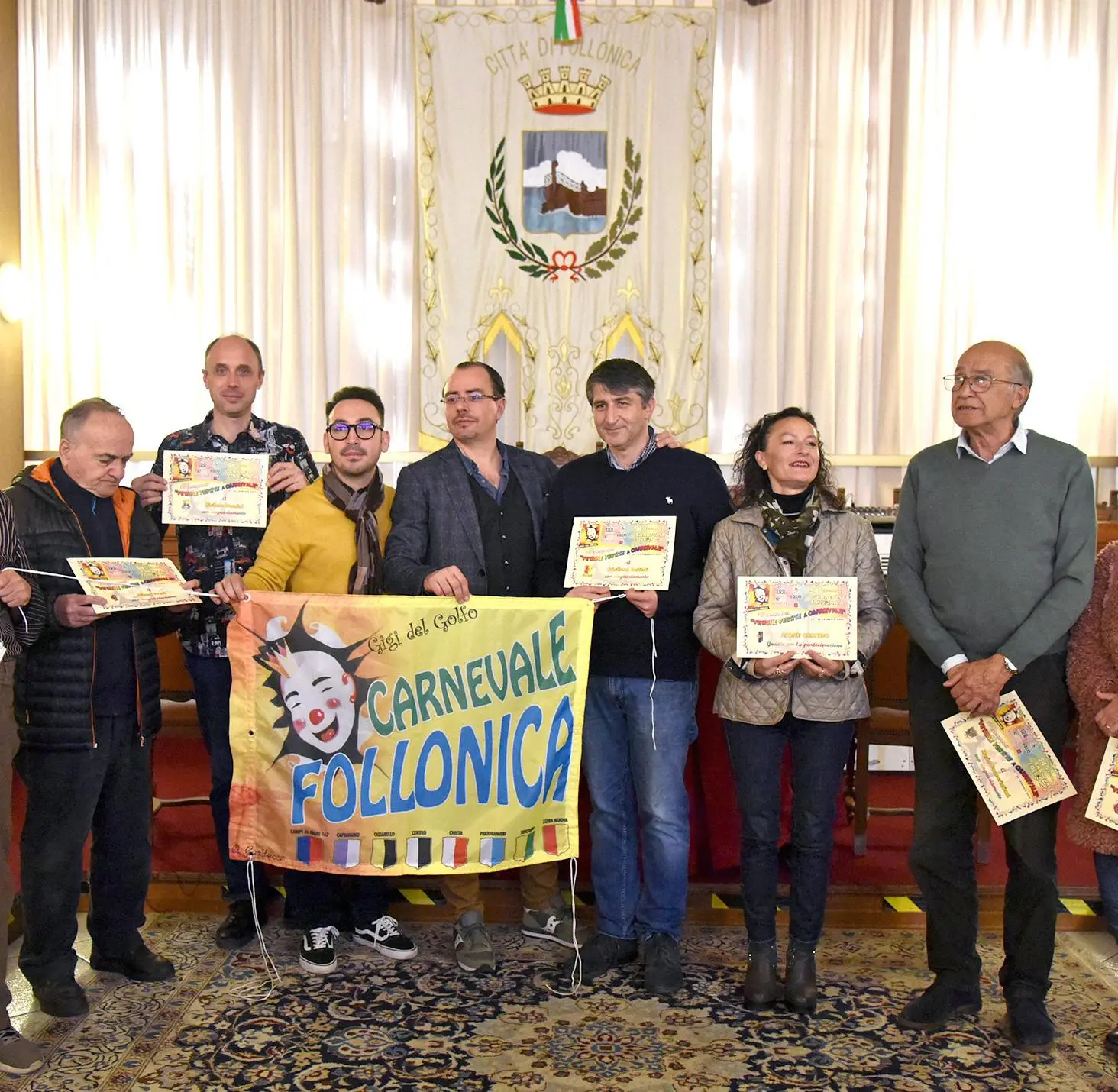 Grande festa in Comune per la vetrina più bella del Carnevale