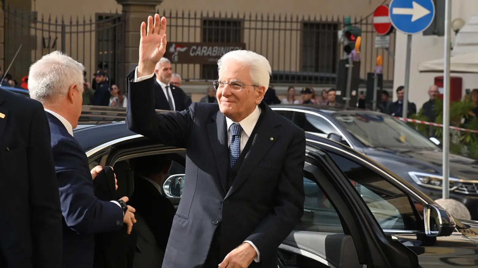 Il Presidente Sergio Mattarella durante l'ultima visita a Firenze