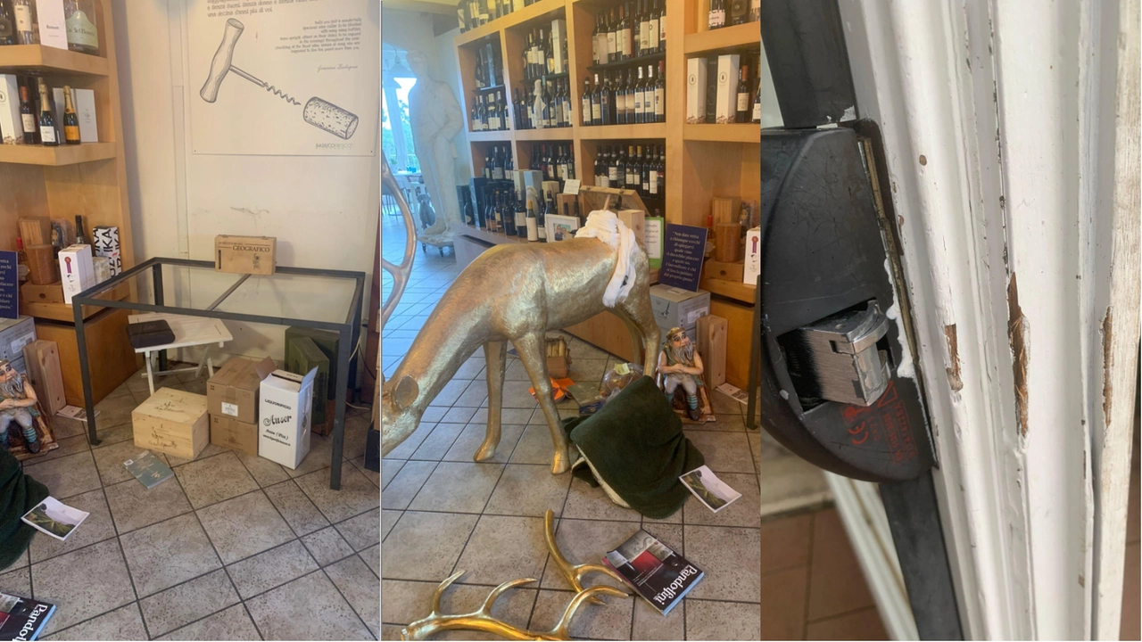 Gli effetti del raid all'interno del ristorante Gli effetti del raid all'interno del ristorante