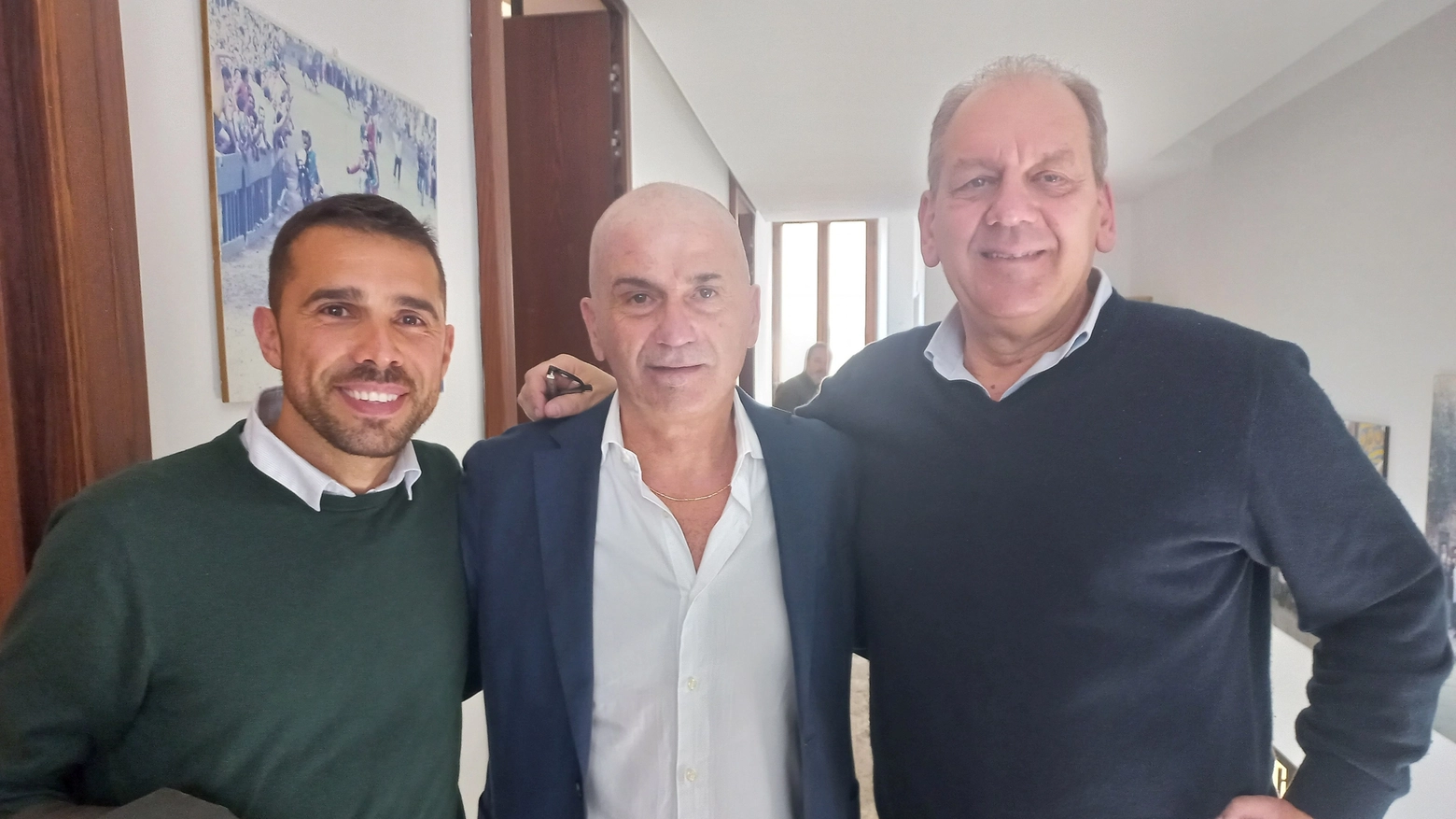 Da sinistra l'onorevole Francesco Michelotti, Mauro Marruganti e il sottosegretario Patrizio La Pietra (foto Valdesi)